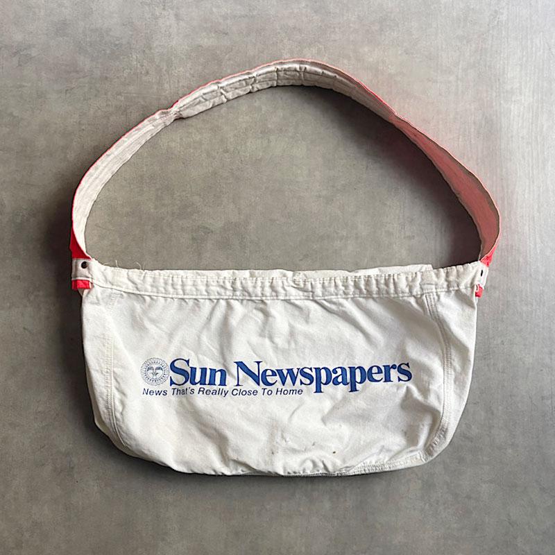 80's SUN NEWSPAPER Canvas Bag ヴィンテージ 80年代 ニュースペーパー