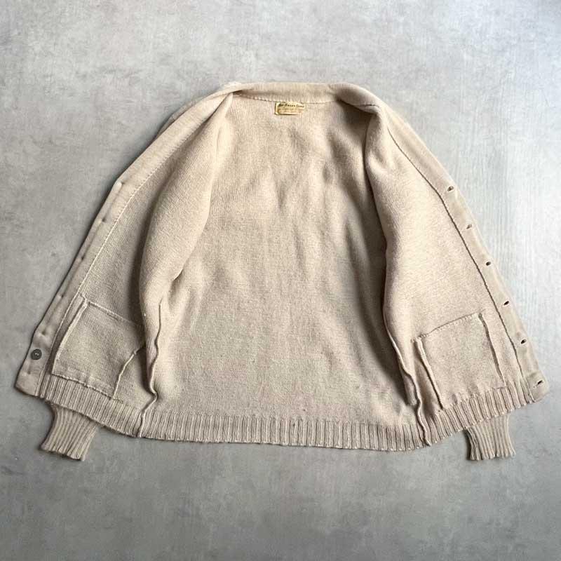 60'S THE BAGGY SHAG by LORD JEFF Mohair Cardigan BEIGE/S 60