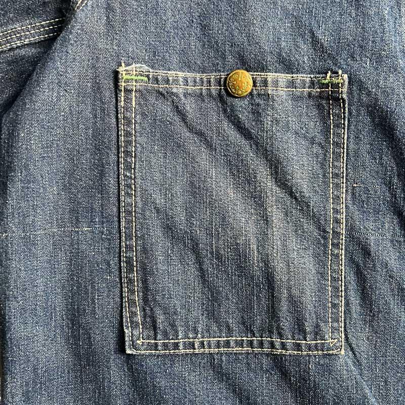【希少デザイン】OSH KOSH カバーオール デニムジャケット 90s OSHKOSH 40'S Denim Chore Jacket 40年代 オシュコシュ デニム