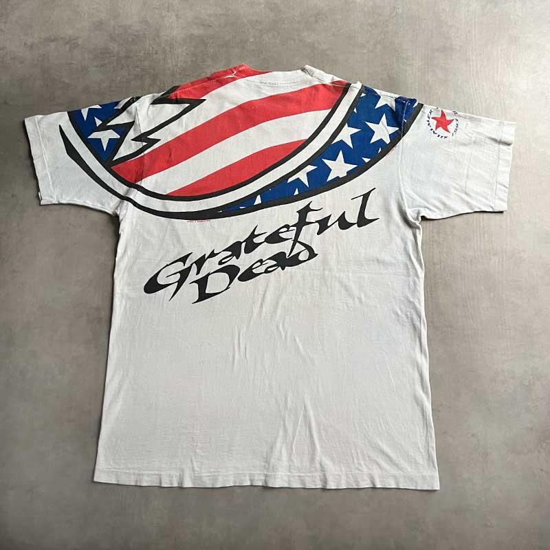 90'S GRATEFUL DEAD 1993 Summer Tour USA Flag Skull Chris Pinkerton