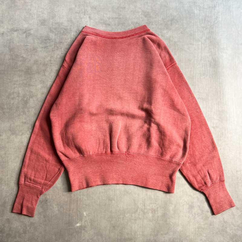 50'S PILGRIM Set in Sleeve Sunfade Sweat Shirts RED/M 50年代