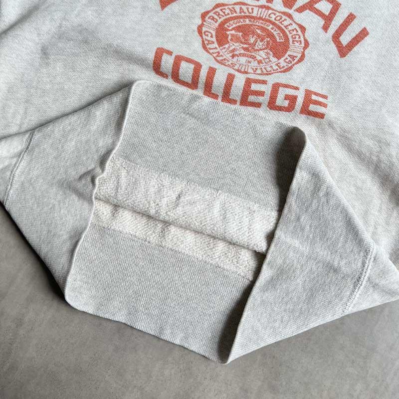 50'S Vintage Front V Water Print Sweat Shirts GRAY 50年代