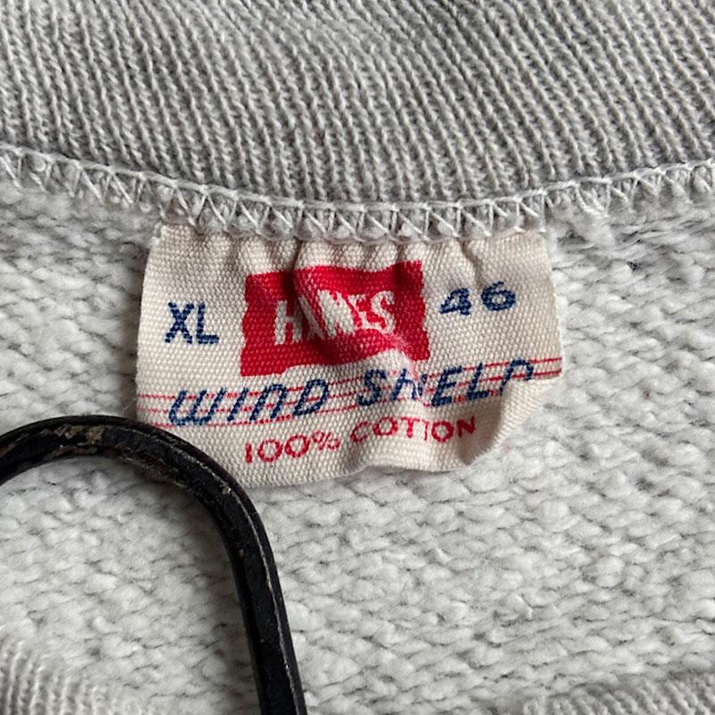 50's Hanes Wind Shield Sweat Shirts XL/GRAY 50年代 ヘインズ
