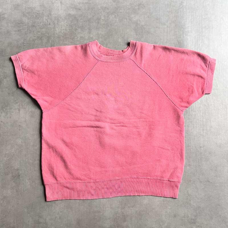 vintage 60's 70's 半袖スウェット 半スウェ ピンク 60'S