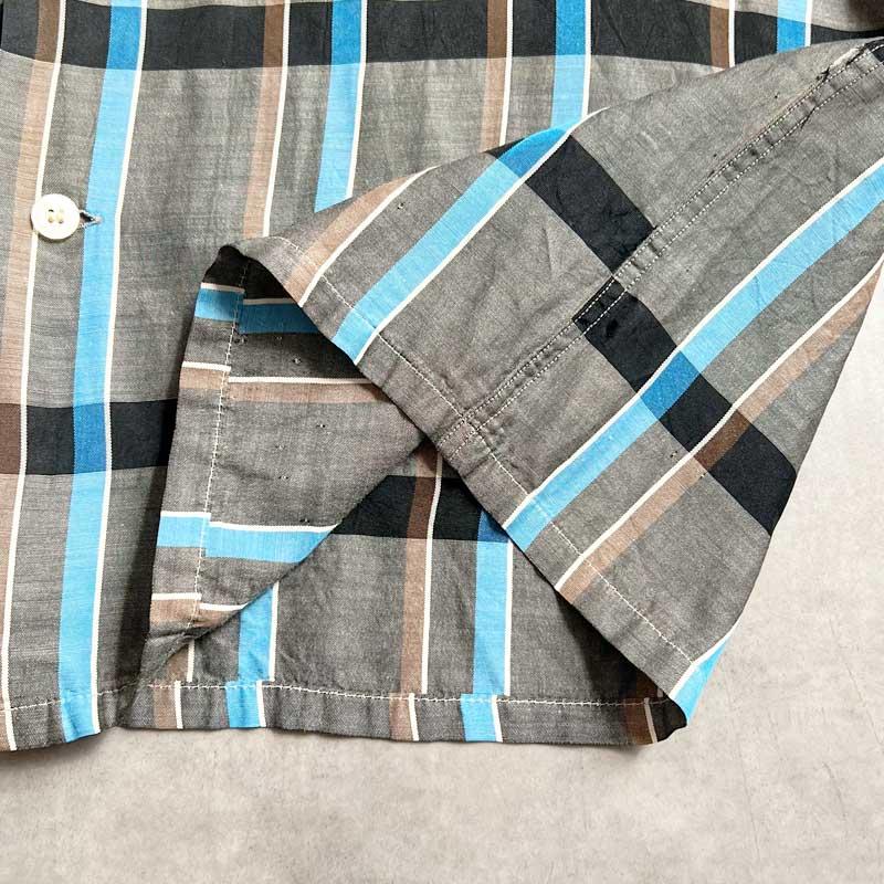 50'S BREWSTER Single Needle Opan Collar Long Sleeve Shirts Made in