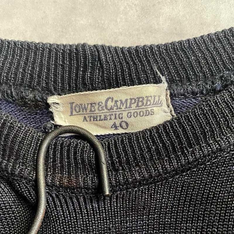 40'S LOWE&CAMPBELL 13 Lettered Foot ball Shirt BLACK,ORANGE