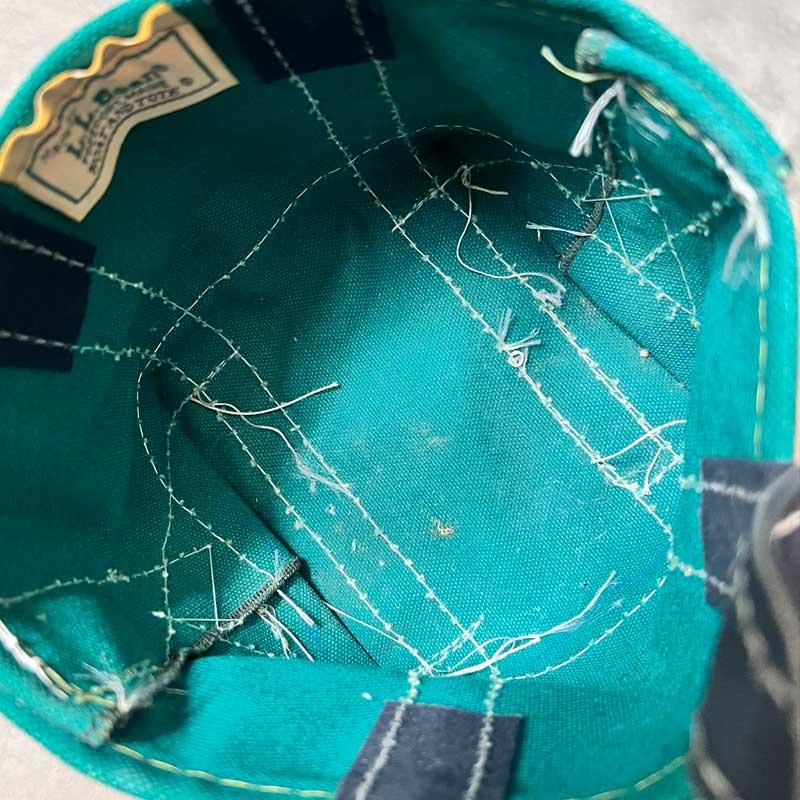 L.L.Bean 80'S L.L.BEAN Deluxe Mini Tote Bag GREEN/NAVY 80年代