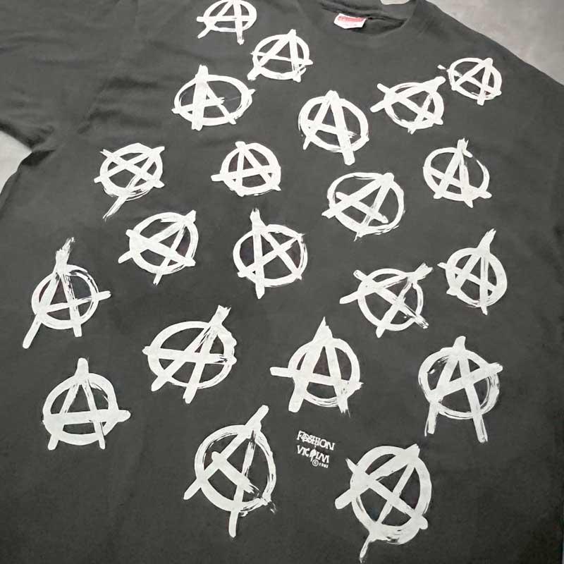 90'S FASHION VILTIM Anarchy T-Shirts Made in USA BLACK/XXL 90年代