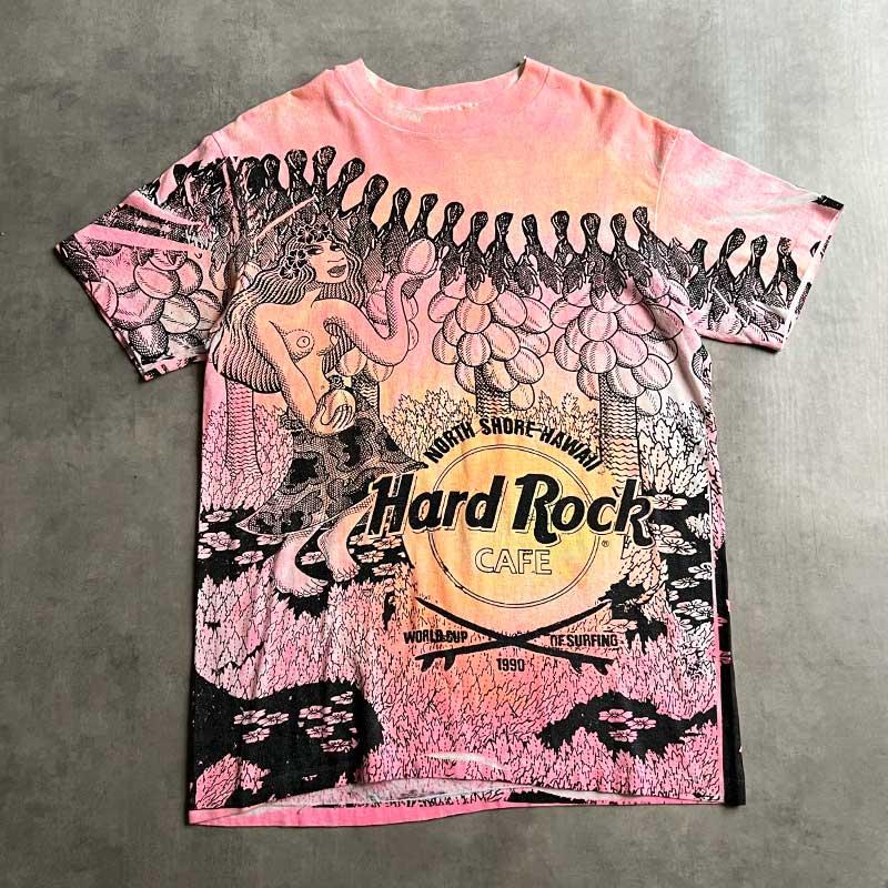 90'S Hard Rock Cafe All Over Print North Shore Hawaii T-Shirts
