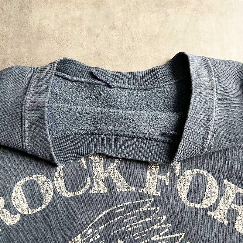 60'S ROCKFORD WARRIORS Raglan Short Sleeve Sweat Shirts NAVY 60