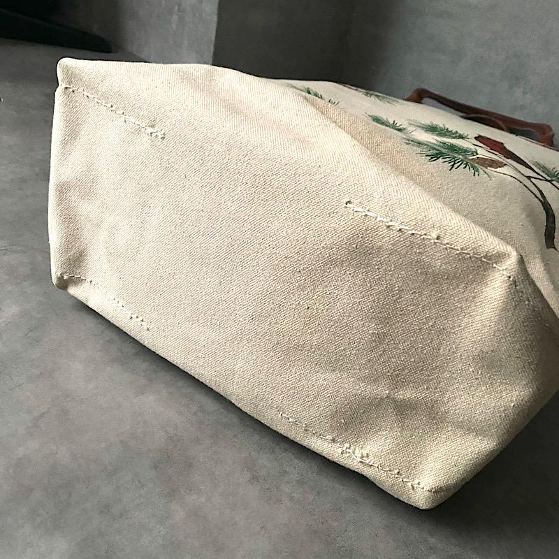 未使用デッドストック？‼️80sレザーハンドルsz-L/エルエルビーントートバッグ DEADSTOCK 80's L.L BEAN LEATHER HANDLE BIRD PAINT TOTE BAG