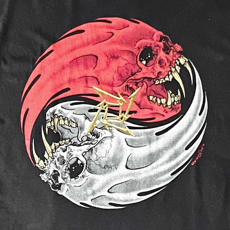 90'S METALLICA Pushead Ying & Yong Revel Skull T-Shirts Made in