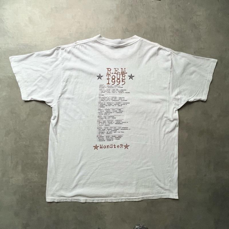 90'S R.E.M Monster Tour T-Shirts Made in USA WHITE/XL 90年代