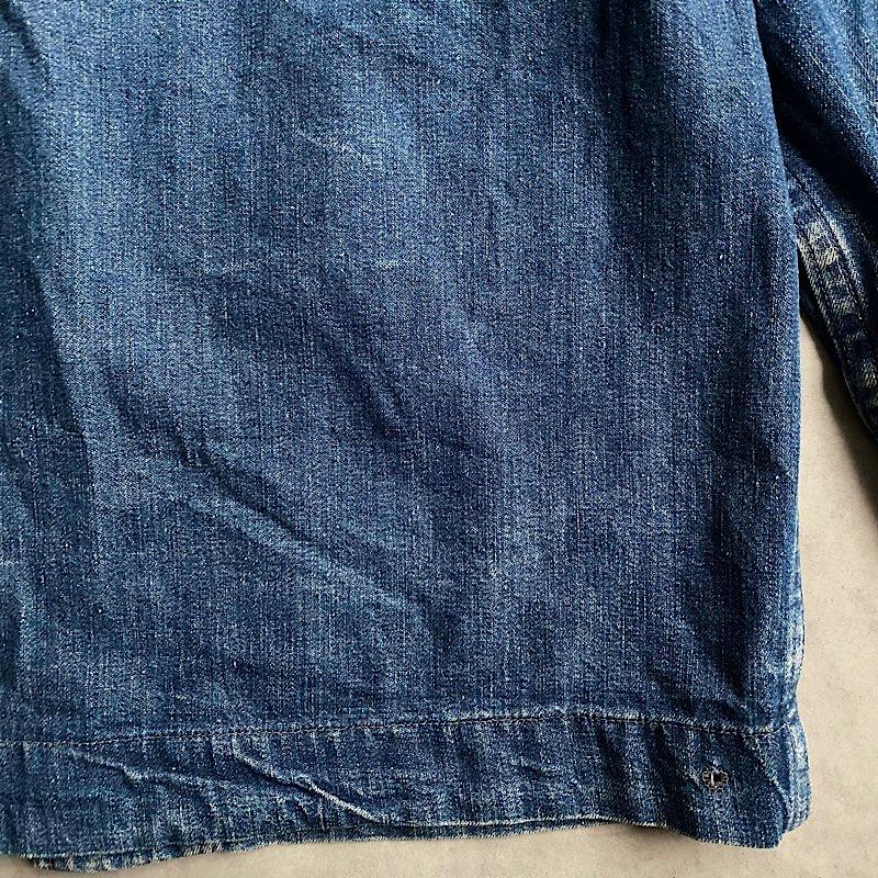 40's U.S NAVY SHAWL COLLAR DENIM COVERALLS DUNGAREE JUMPER