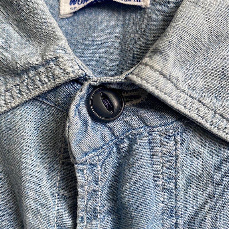 50's SEARS WORK CLOTHING SHORT SLEEVE CHAMBLEY SHIRTS 身幅60 50