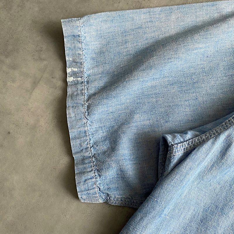 50's SEARS WORK CLOTHING SHORT SLEEVE CHAMBLEY SHIRTS 身幅60 50