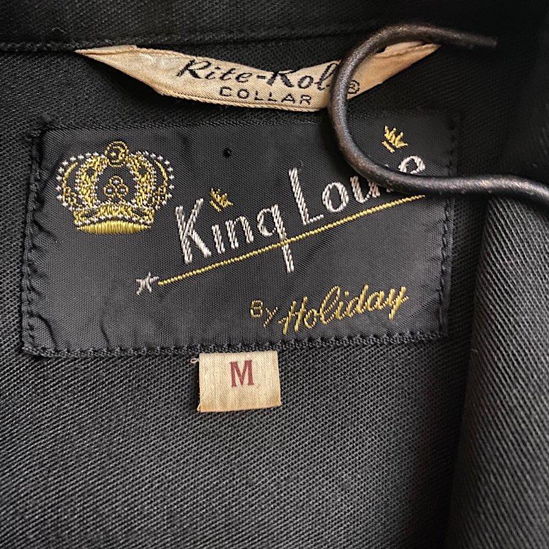 60'S KING LOUIE CHAIN STITCH BOWLING SHIRTS BLACK/M 60年代