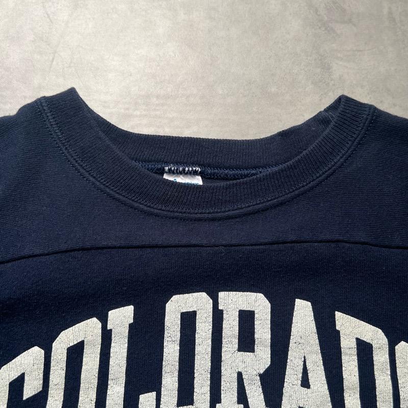 Champion フットボールシャツ L ネイビー　80s 80s CHAMPION チャンピオン フットボールTシャツ | ラバー