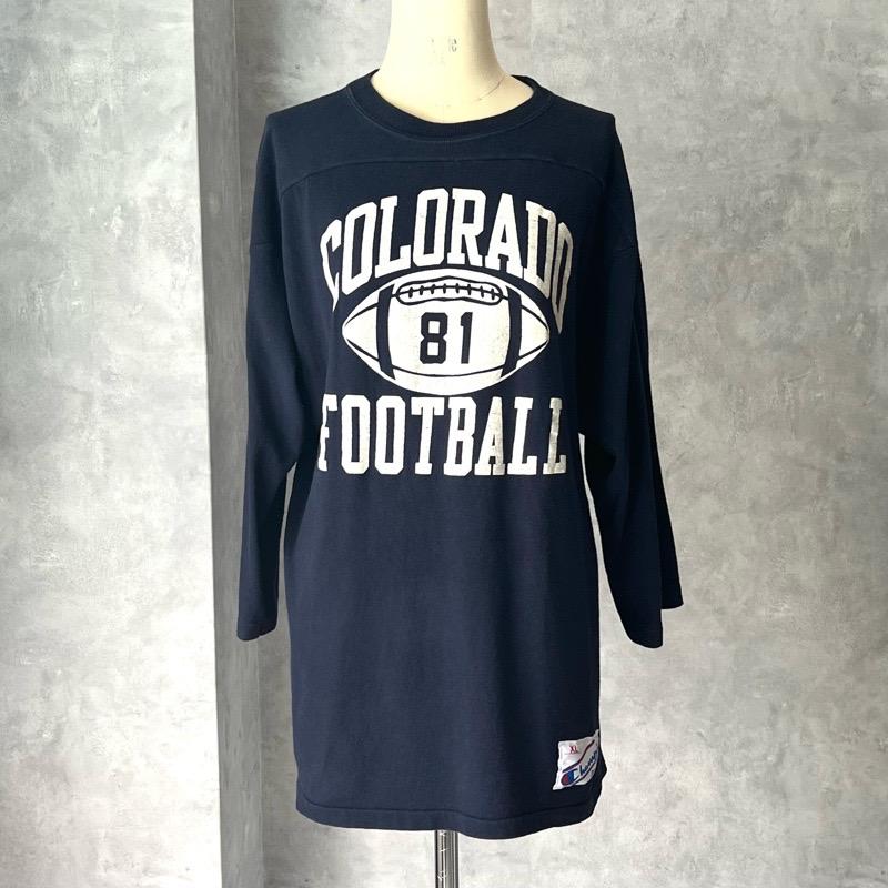 Champion 80'S CHAMPION Fooball T-Shirts Made in USA NAVY/XL