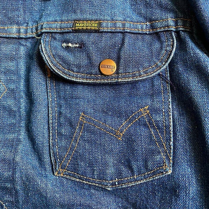 70'S BLUEBELL MAVERICK 3JO3MJ Denim Jacket Made in USA SIZE