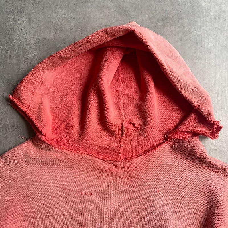 50'S BIG SIZE DOUBLE FACE SWEAT HOODIE Sunfaded RED 身幅62 50年