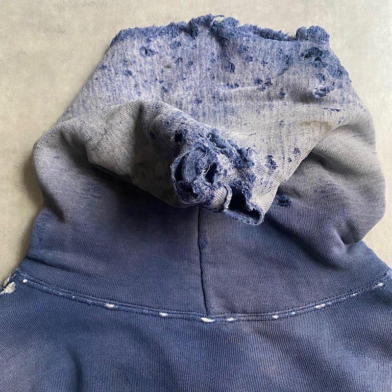 60'S MAYO SPRUCE DESTROYED ZIP UP SWEAT HOODIE NAVY/L 60年代