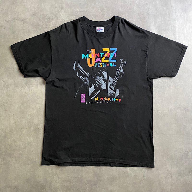 【レア】MONTEREY JAZZ FESTIVAL Tシャツ　古着 90's MONTEREY JAZZ Festival T-Shirt Made in USA BLACK/XL 90年代