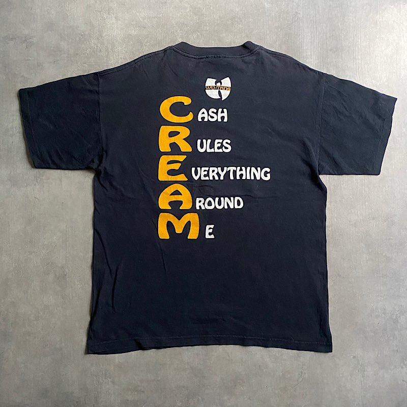 90's WU-TANG CLAN CREAM T-Shirt Made in USA BLACK/XL 90年代