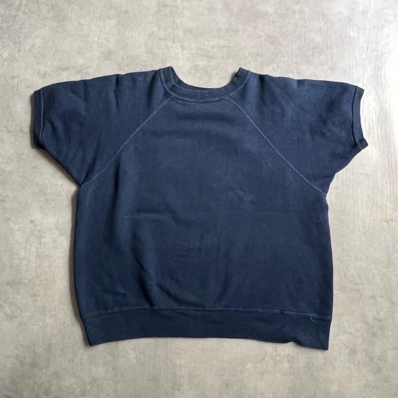 60'S SMILE Raglan Short Sleeve Vintage Sweat Shirts NAVY 60年代