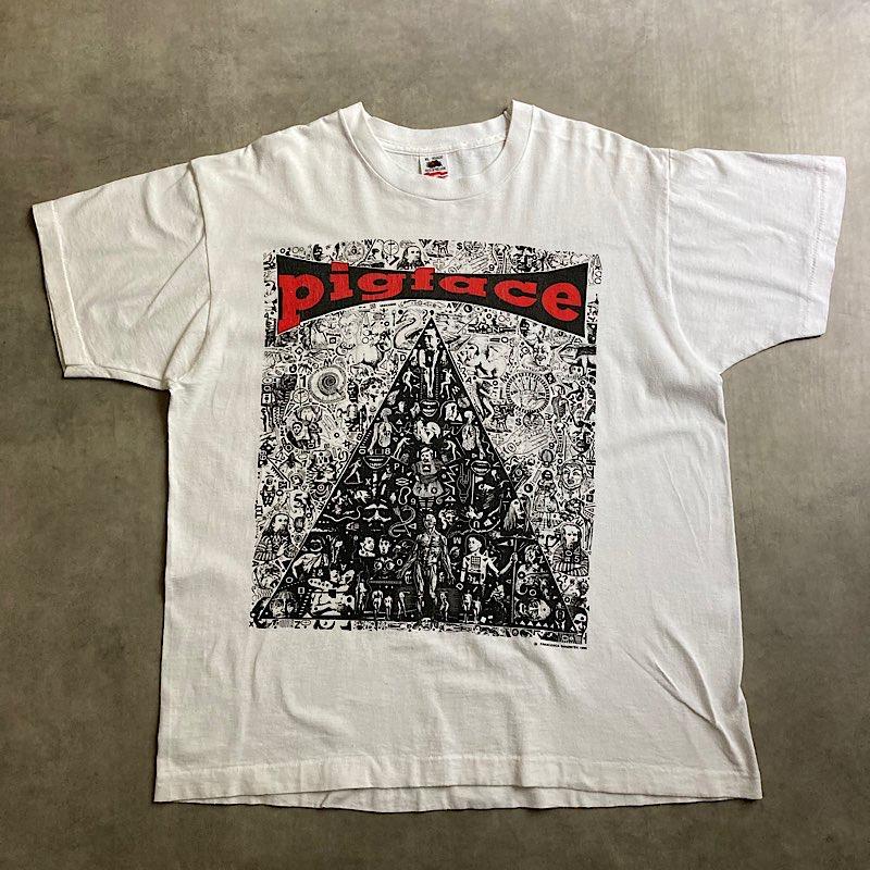 【ヴィンT】Face to Face Tour Tee 90s XL 90's PIGFACE U.S TOUR T-shirts Made in USA WHT/XL 90年代 ピッグ