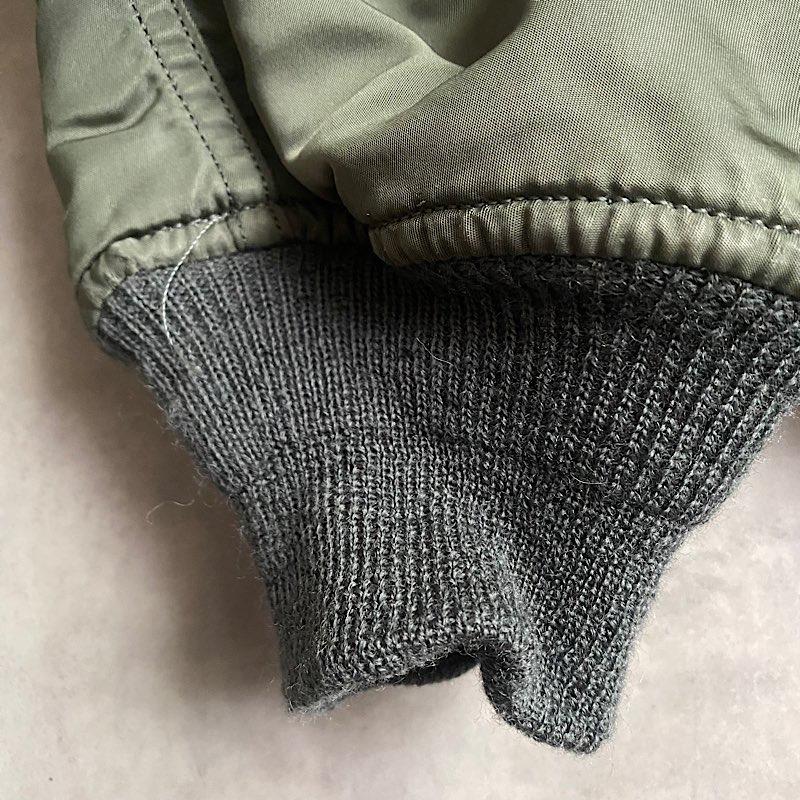 80'S USAF MA-1 MIL-J-8279F Flight Jacket LARGE フライト グランド