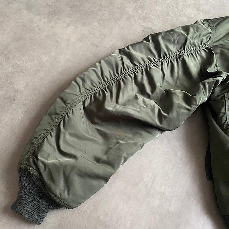 80'S USAF MA-1 MIL-J-8279F Flight Jacket LARGE フライト グランド