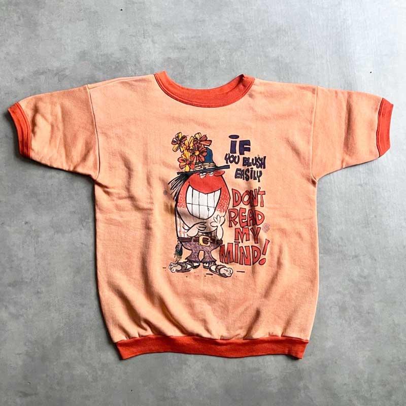 60'S Monster Short Sleeve Vintage Sweat Shirts ORANGE 60年代