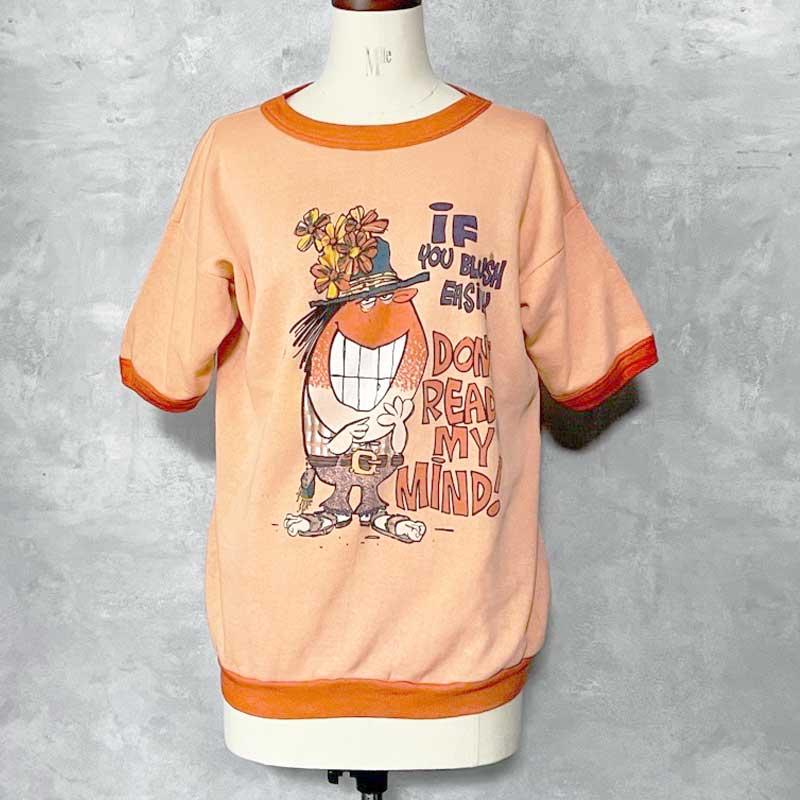 60'S Monster Short Sleeve Vintage Sweat Shirts ORANGE 60年代