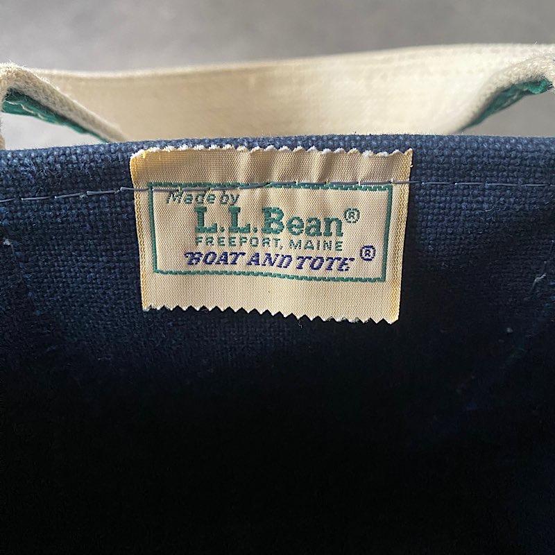 80年代　エルエルビーン 80'S L.L.BEAN Deluxe Tote Bag TALL SAIZE NAVY/GREEN 80年代