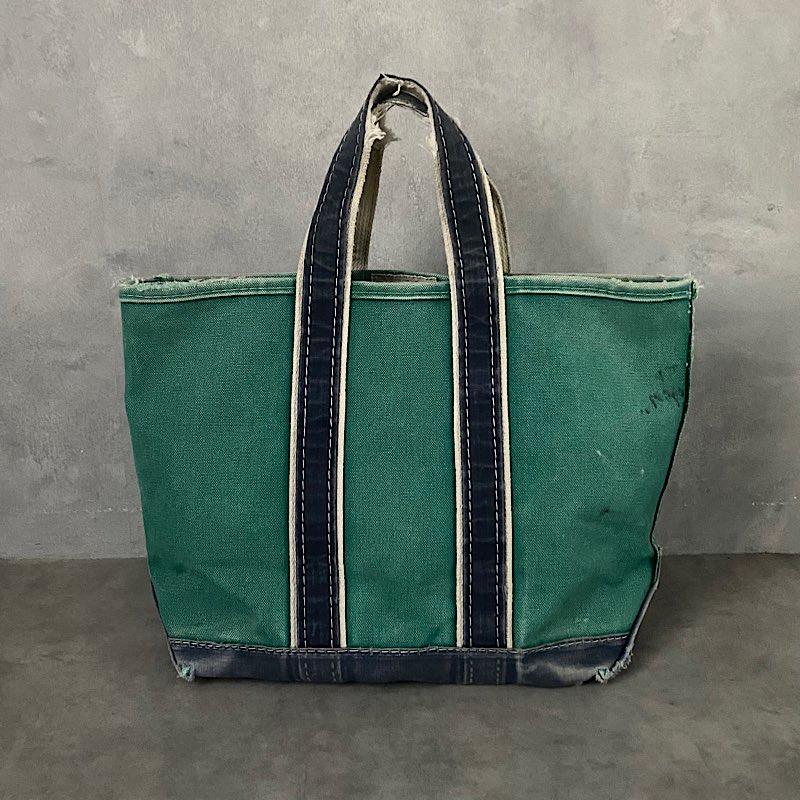 80s llbean deluxe tote Lサイズ　ネイビー×グリーン 80's L.L.BEAN Deluxe Tote Bag MEDIUM GREEN/NAVY Made in USA