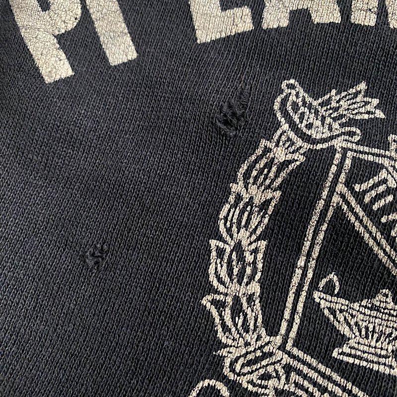 60'S PI LAMBDA PHI Raglan Short Sleeves Sweat Shirts BLACK/身幅56