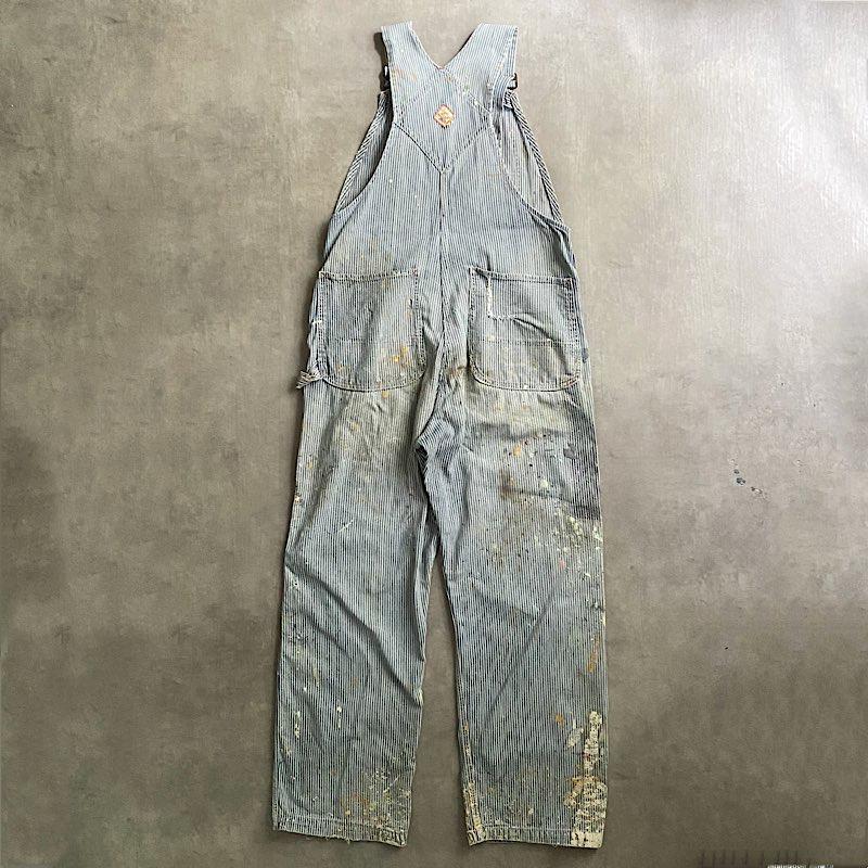 50's PAYDAY PAINTED HICKORY OVERALL W35実寸 50年代 ペイデイ