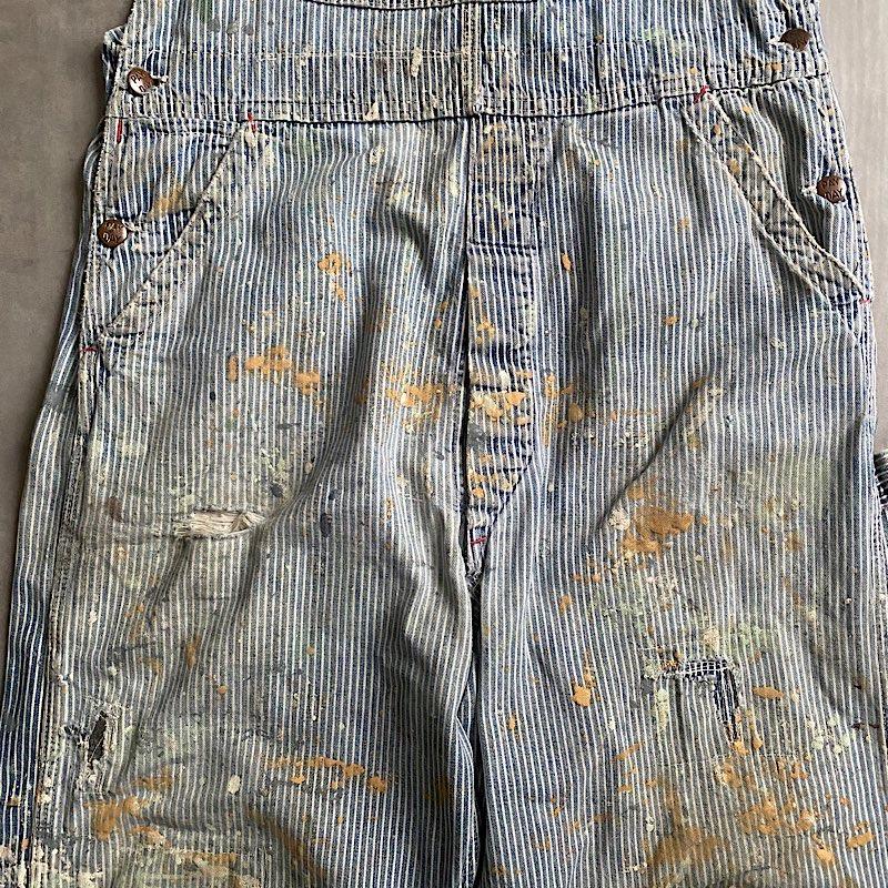 50's PAYDAY PAINTED HICKORY OVERALL W35実寸 50年代 ペイデイ