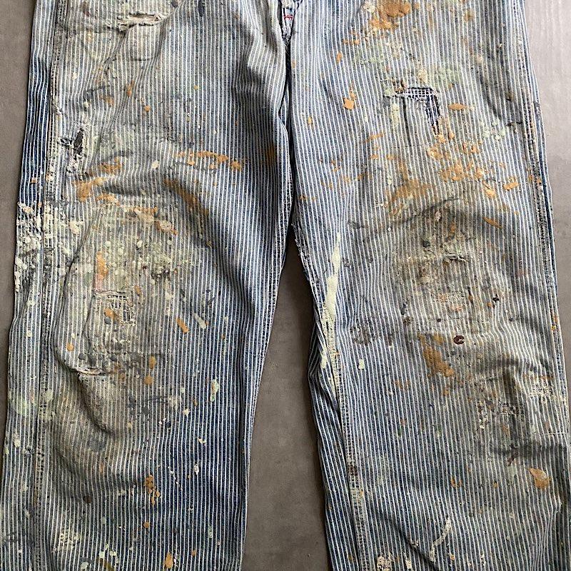 50's PAYDAY PAINTED HICKORY OVERALL W35実寸 50年代 ペイデイ