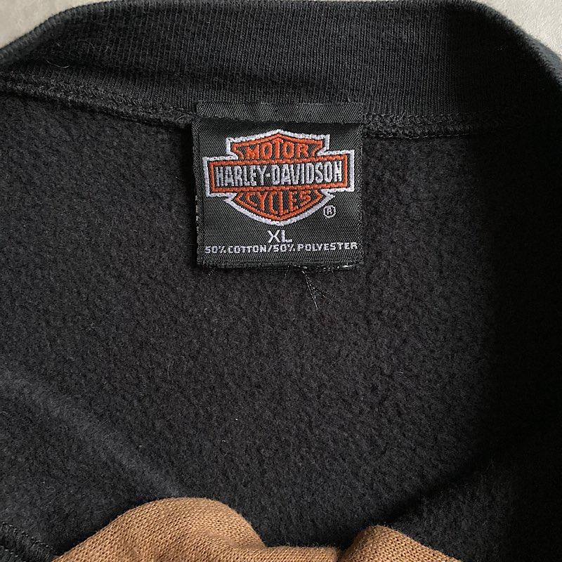 90'S HARLEY DAVIDSON 2TONE HENRY-NECK SW Made in USA 90年代