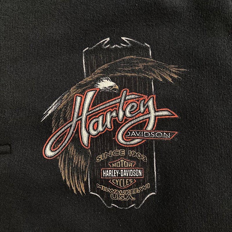 90'S HARLEY DAVIDSON 2TONE HENRY-NECK SW Made in USA 90年代