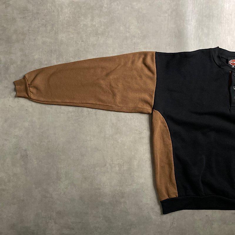 90'S HARLEY DAVIDSON 2TONE HENRY-NECK SW Made in USA 90年代