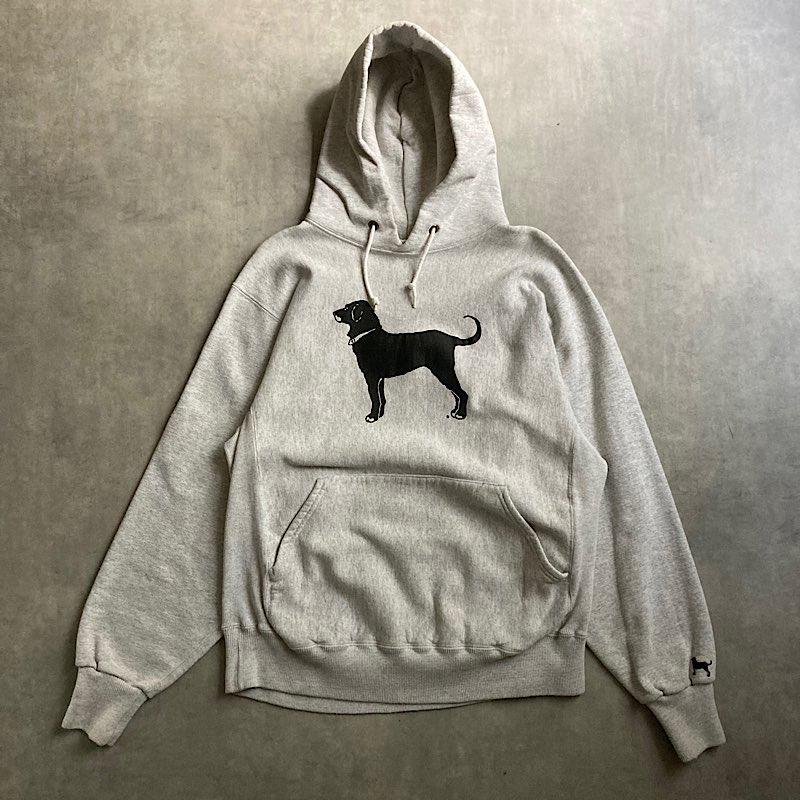 The black dogスウェットパーカーリバースウィーブフーディグレーL古着 90's THE BLACK DOG Reverse Weave Type Sweat Parka Made in USA GRAY