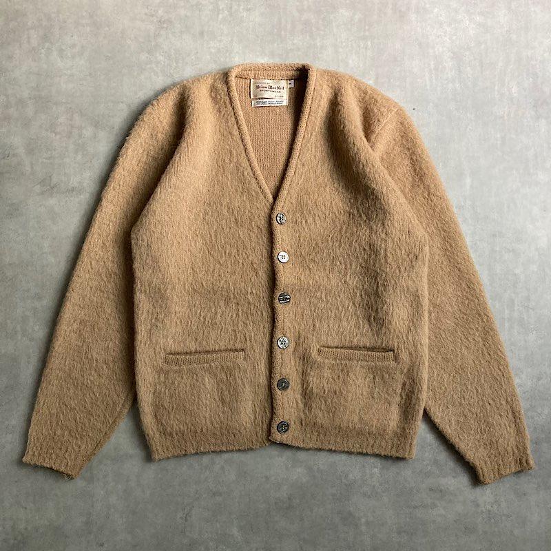 60's BRIAN MACNAIL MOHAIR CARDIGAN BEIGE/S 60年代 ブライアン