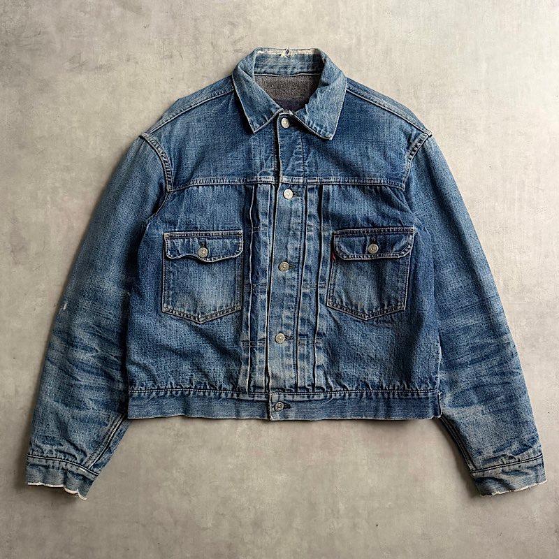 60's LEVI'S 517XX 2nd Blanket Lined Denim Jacket Made in USA 42-44