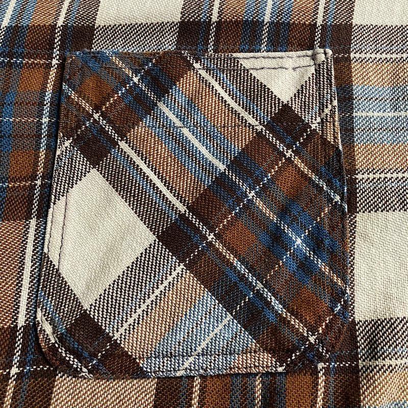 70's BIGMAC Check Nel Shirt BROWN×WHITE/XL 70年代 ビッグマック