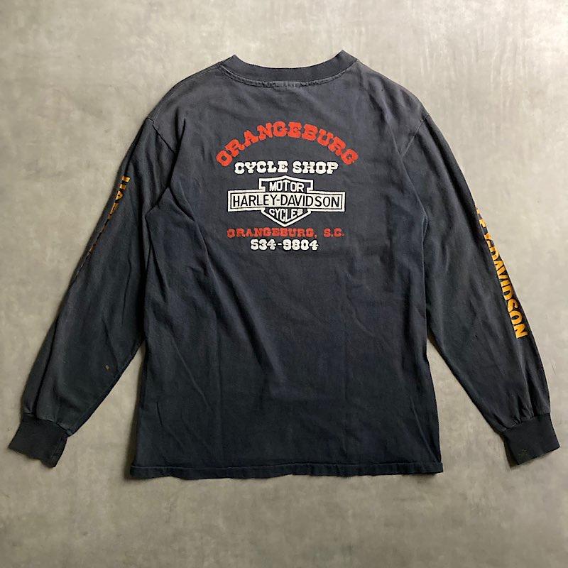 Harley Davidson 80sビンテージロゴ入り長袖シャツ襟付き Harley Davidson 80sビンテージロゴ入り長袖シャツ襟付き 【公式通販】