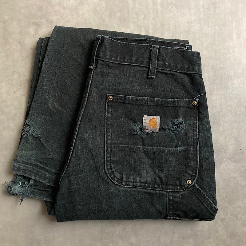 carhartt メキシコ製　ダックパンツ　ブラックデニム　36×34 楽天市場】90's 人気 黒 メキシコ製 □ カーハート ダブルニー ダック