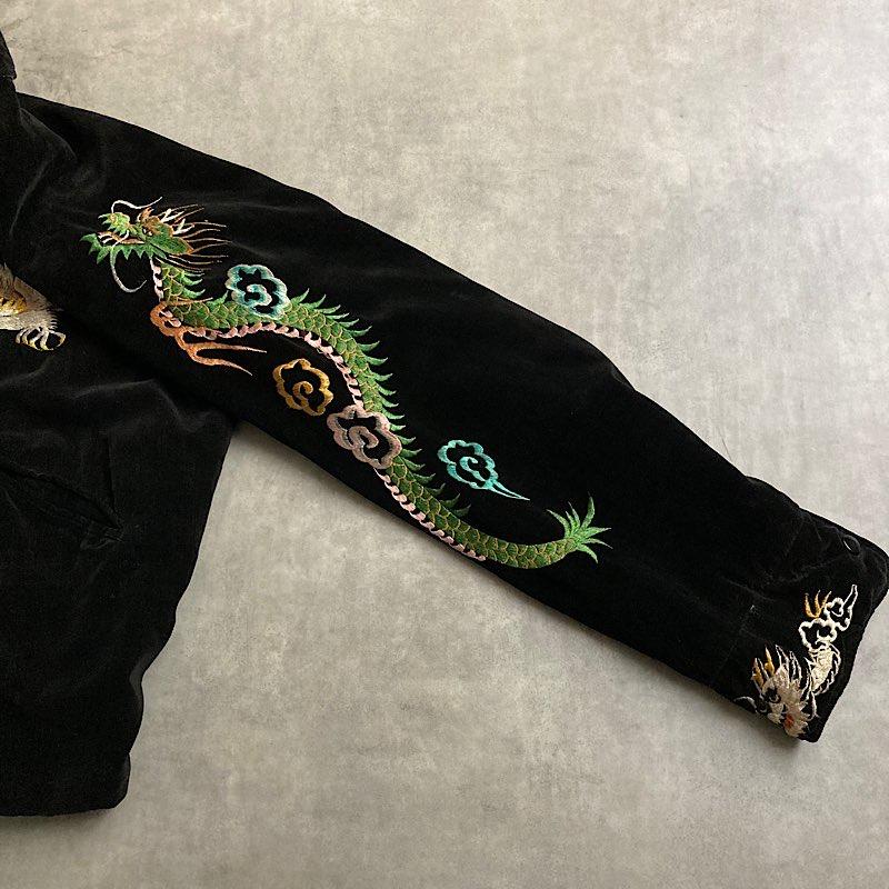 50's JAPAN SOUVENIR Reversible Jacket BLACK VELVET 50年代